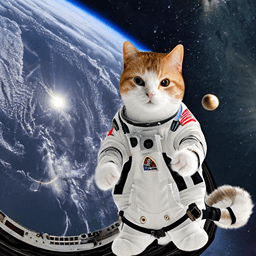 Pet Astronaut AI avatar/profile picture for cats